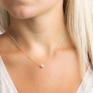 14K Gold Filled Sterling Silver Round Dot Tiny Heart Little Star CZ Choker Necklace