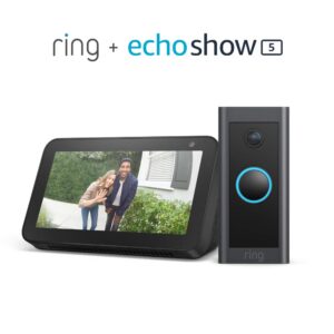 50% off on Ring Video Doorbell Wired bundle with Echo Show 5 - Black