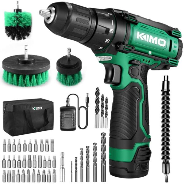 50% off on Cordless Drill/Driver Kit, 48pcs Drill Set w/Lithium-Ion Battery Brushes