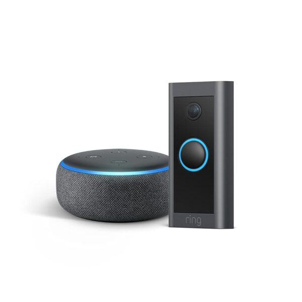 Save 55% on Ring Video Doorbell Wired + Echo Dot (3rd Gen)