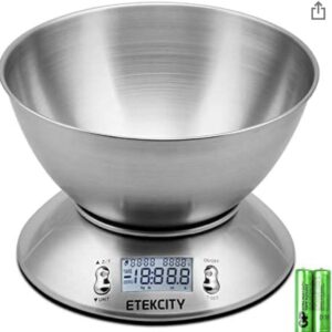 10%off on Food Scale with Bowl, Timer, and Temperature Sensor, Digital Kitchen Weight