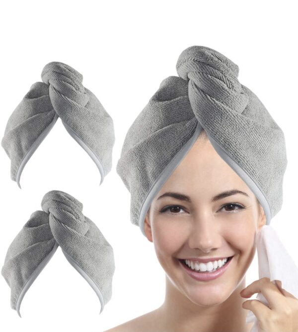 60% off on Microfiber Hair Towel Wrap for Women 2pck