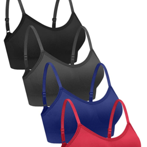 4 Pieces V Neck Bralettes Wireless Cami Bra Tank Top Bra Sports Bra