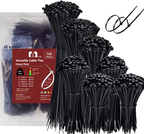 Zip Ties Assorted Sizes 700 Pack