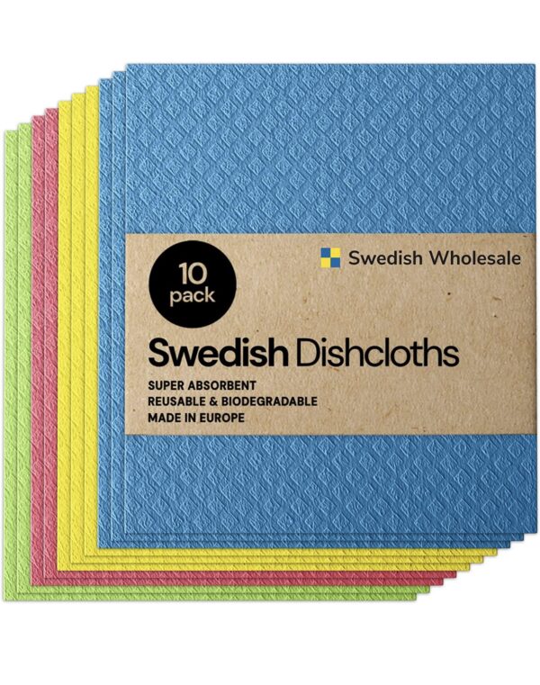Swedish Wholesale Swedish Dish Cloths - 10 Pack Reusable